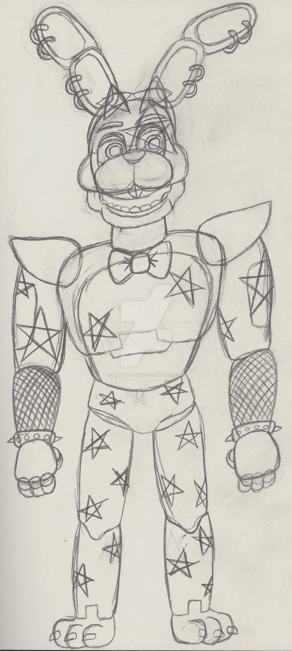 Glamrock bonnie work sketch by nyacat on deviantart glamrock bonnie para colorir