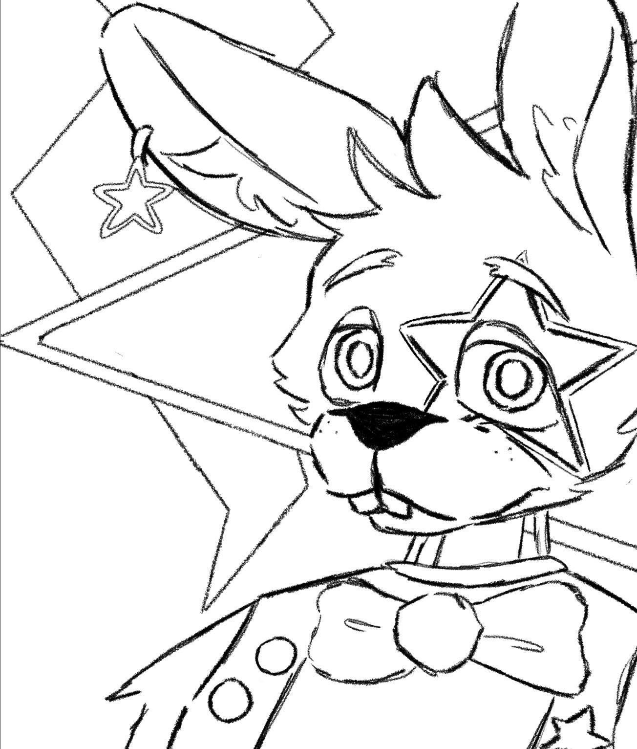 Glam rock bonnie sketch by ghosty on