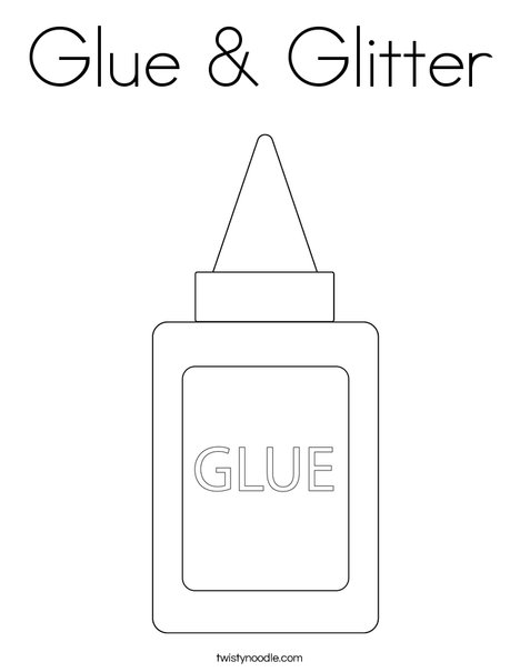Glue glitter coloring page