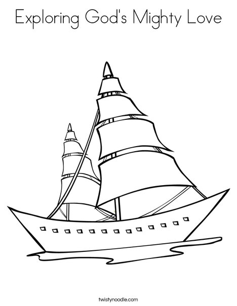 Exploring gods mighty love coloring page