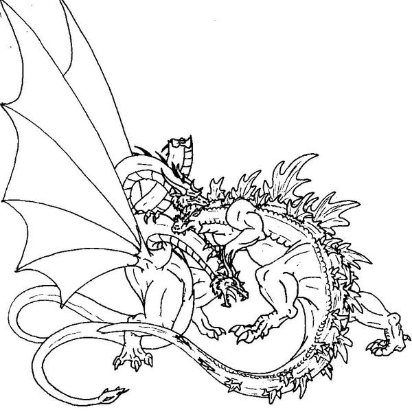 Godzilla vs king ghidorah by scatha