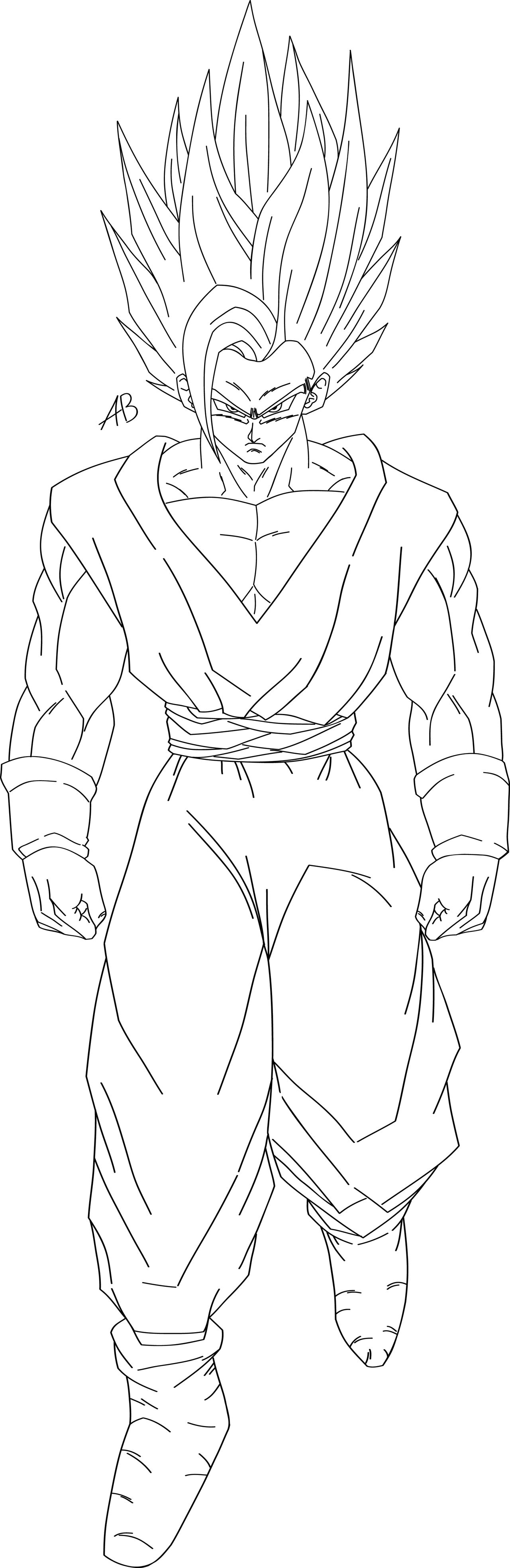 Gohan beast dbs super hero lineart by dragonballaffinity on