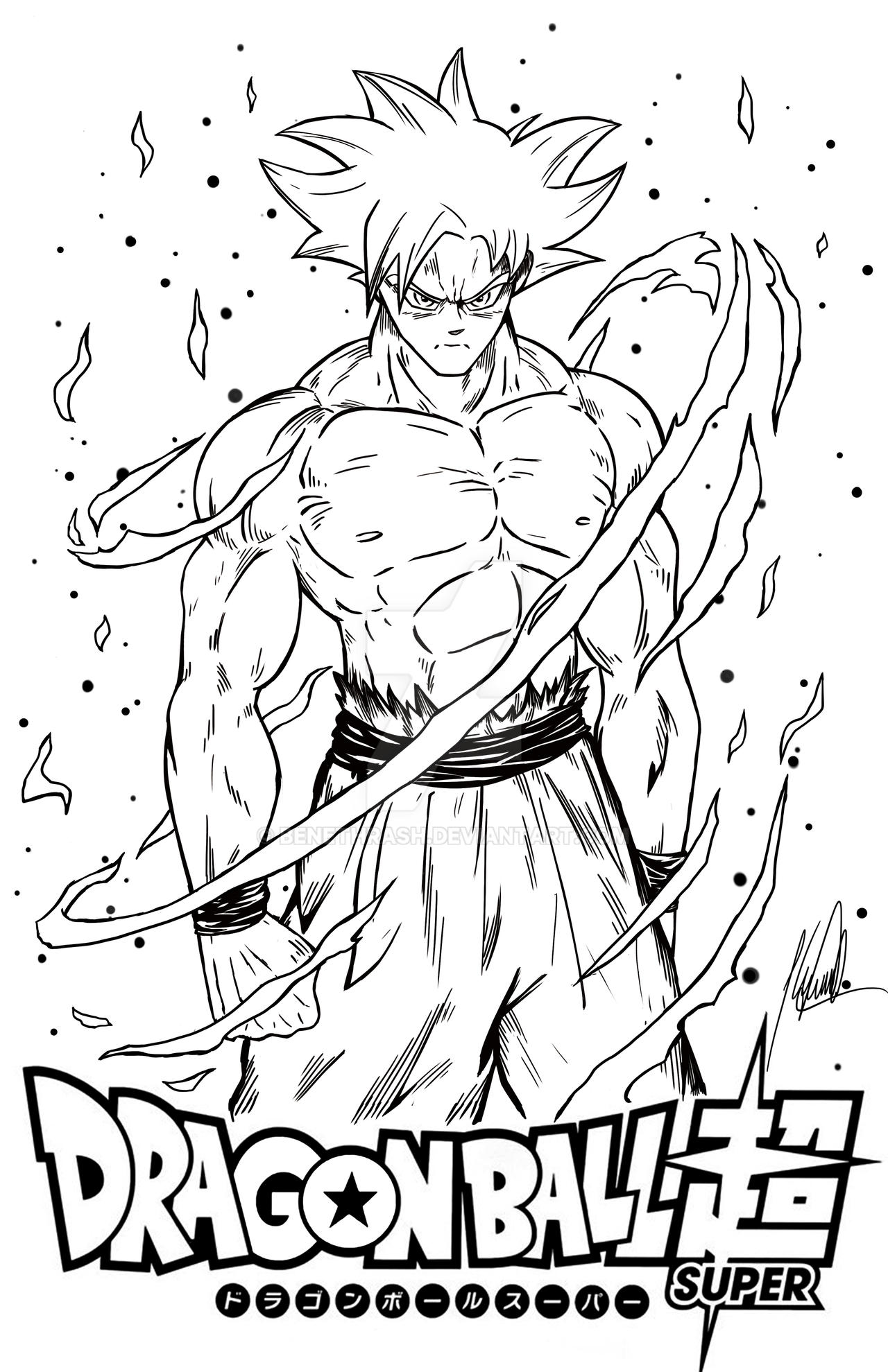 Goku ultra instinto fan art by benethrash on