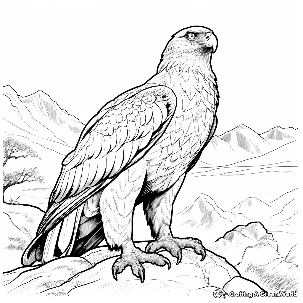 Golden eagle coloring pages