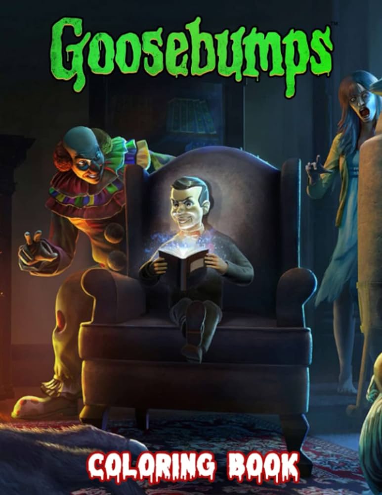 Goosebumps coloring book great coloring book with jumbo giant coloring images to relax and boost creativity for kids and adults marisol crowell books