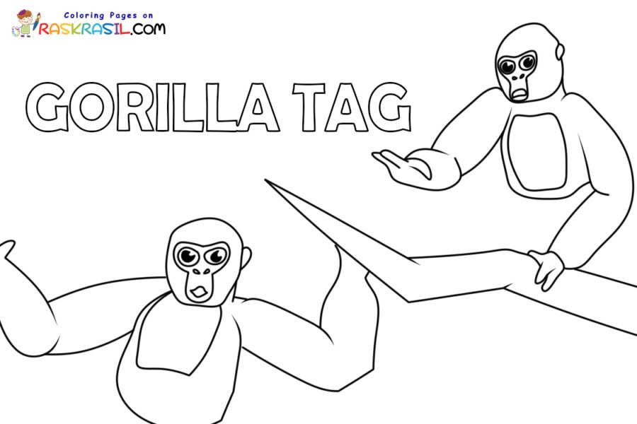 Gorilla tag coloring pages printable for free download