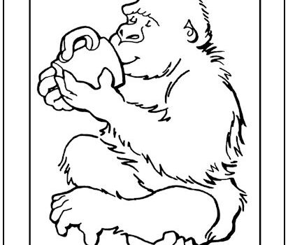 Tag gorilla coloring page print it free