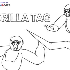 Gorilla tag coloring pages printable for free download