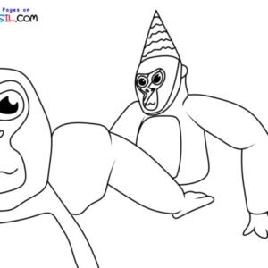 Gorilla tag coloring pages printable for free download