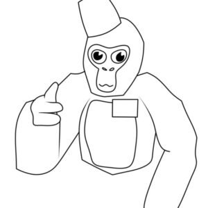 Gorilla tag coloring pages printable for free download