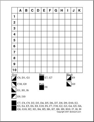 Grid coloring worksheets sketch coloring page math grid color worksheets math pages