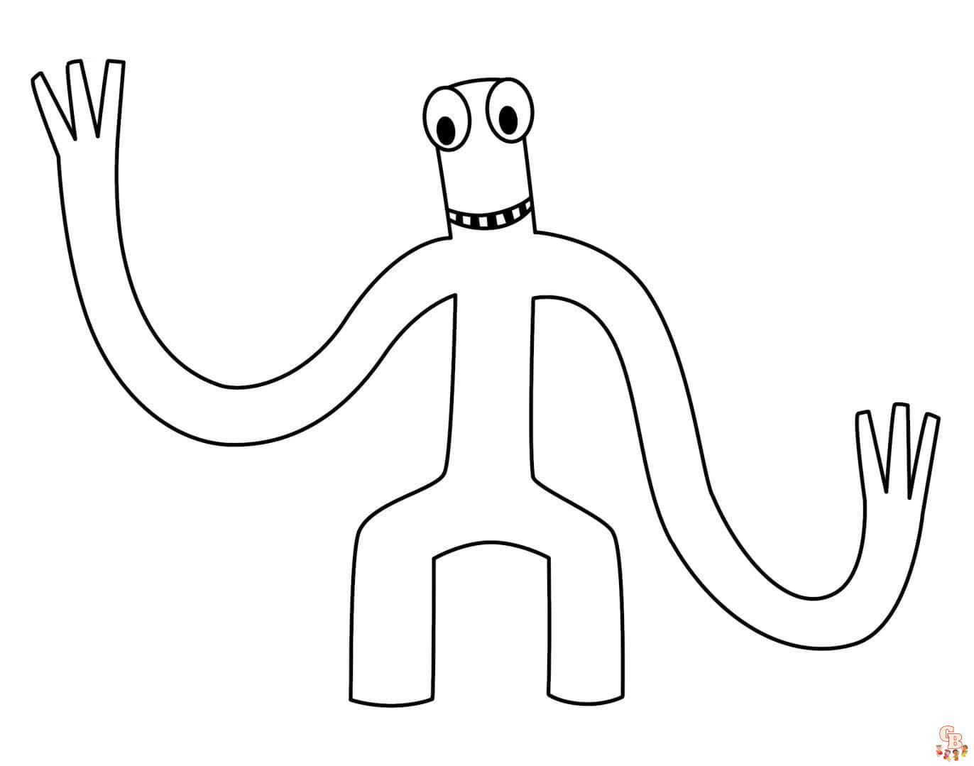 Rainbow friends coloring pages