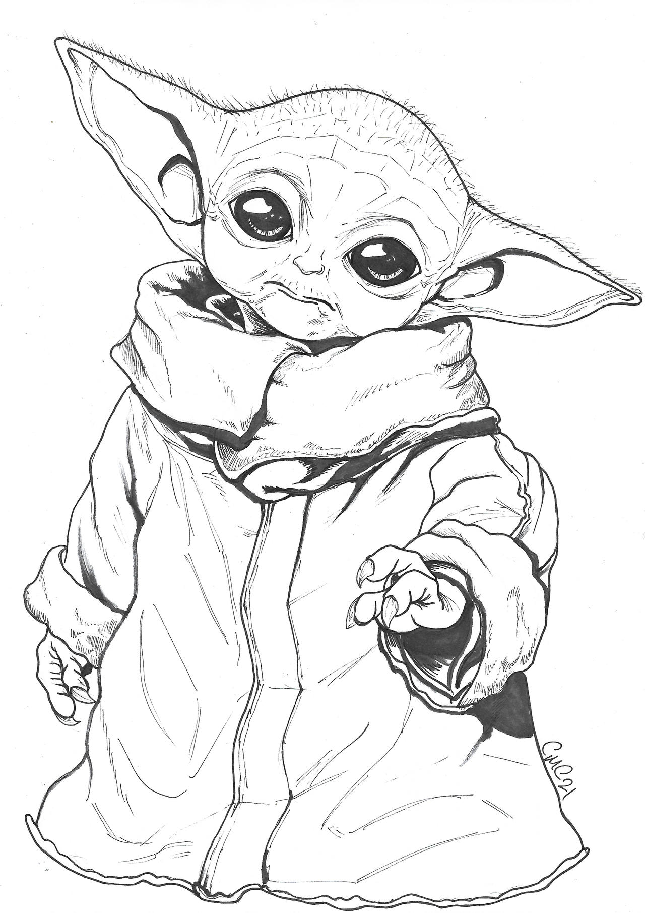 Baby yoda aka grogu for mothers day by chrismilesc on