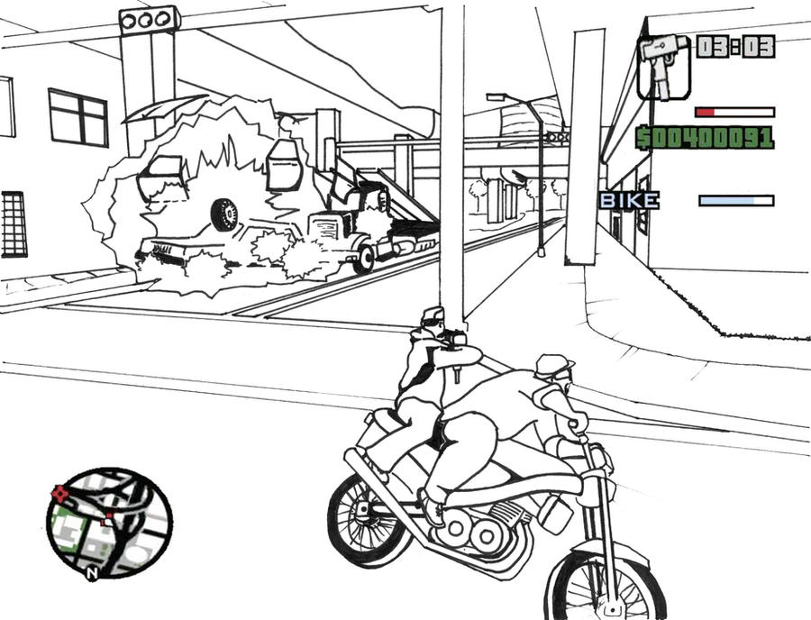 Gta san andreas coloring page by plaidsandstripes on