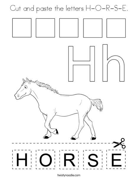 Cut and paste the letters h