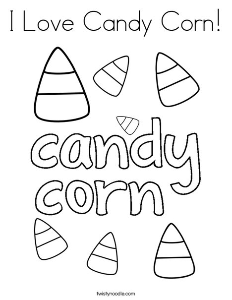 I love candy corn coloring page