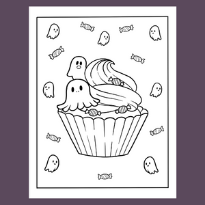 Halloween cupcakes coloring book for kids creepy sweets kawaii coloring pages for children teenagers cute and spooky drawings for girls and ilustrations for stress relief and relaxation wishmonger