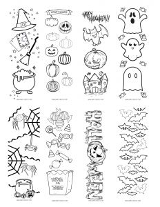 Free printable halloween bookmarks to color coloring bookmarks halloween coloring book halloween coloring