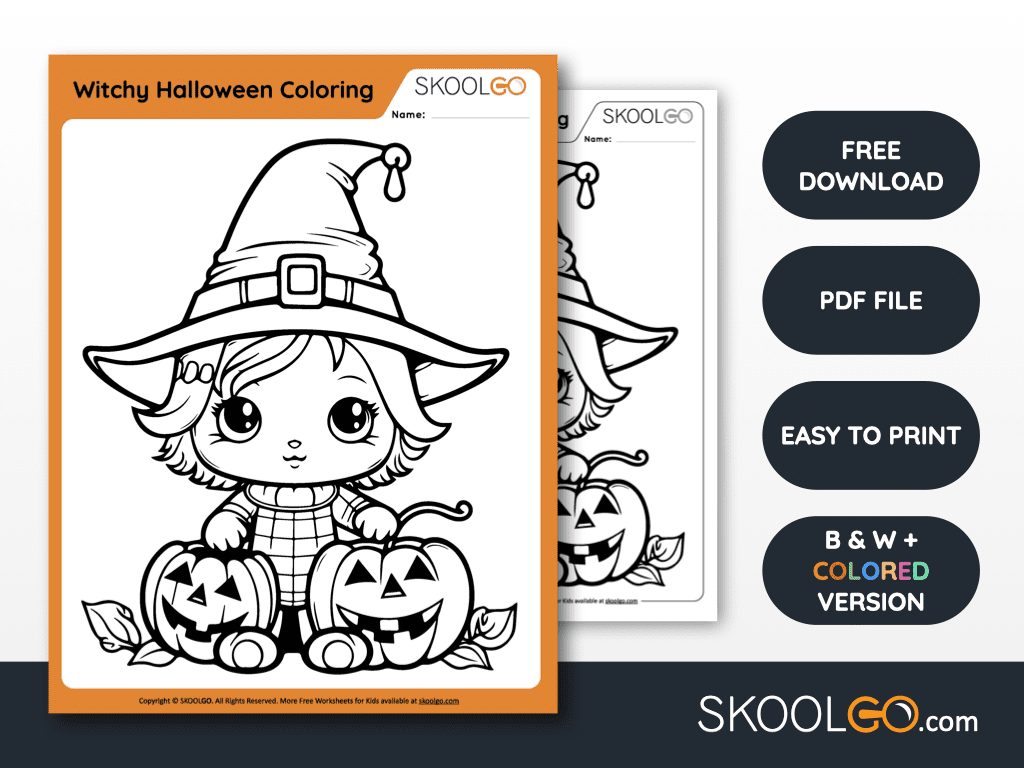 Halloween pumpkin party coloring