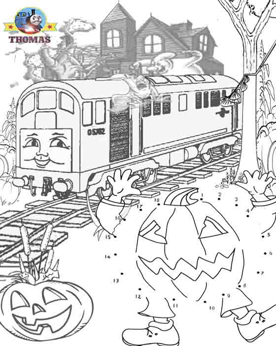 Train thomas the tank engine friends free online games and toys for kids thomas train trick or treat dot to dot halloween printables for kids