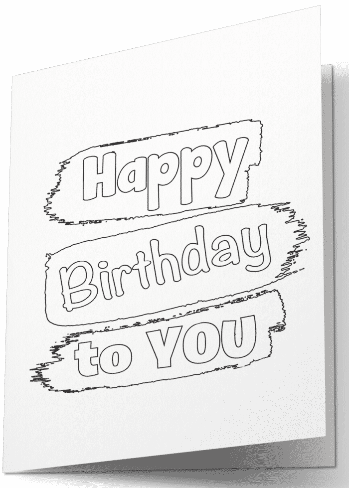 Free happy birthday printable cards to color