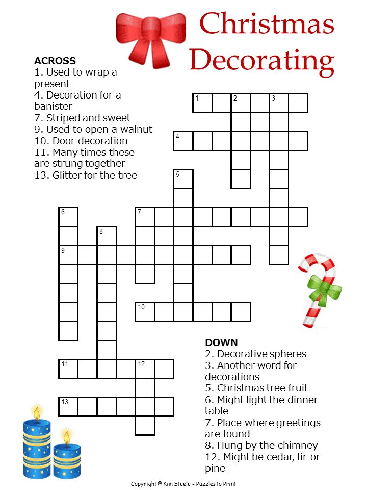 Christmas decorations crossword christmas crossword christmas worksheets christmas crossword puzzles
