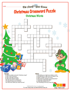 Free christmas printable crossword puzzles for kids