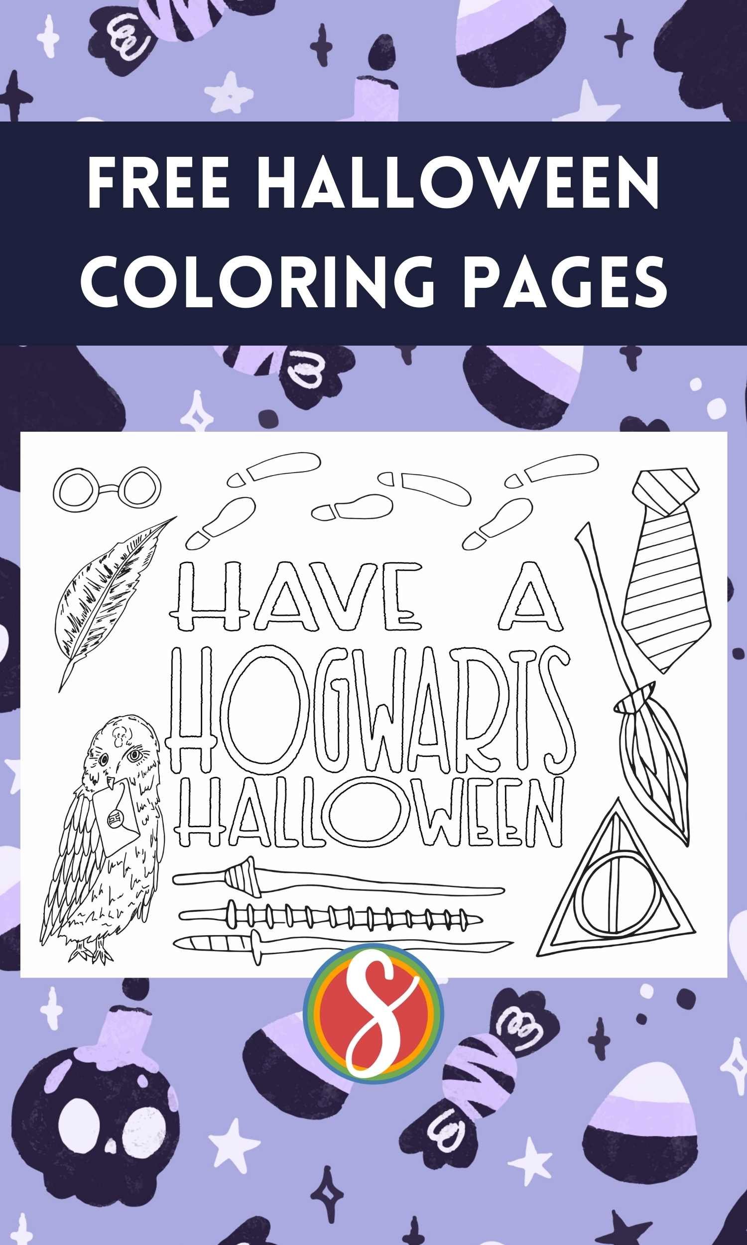Free halloween coloring pages â stevie doodles