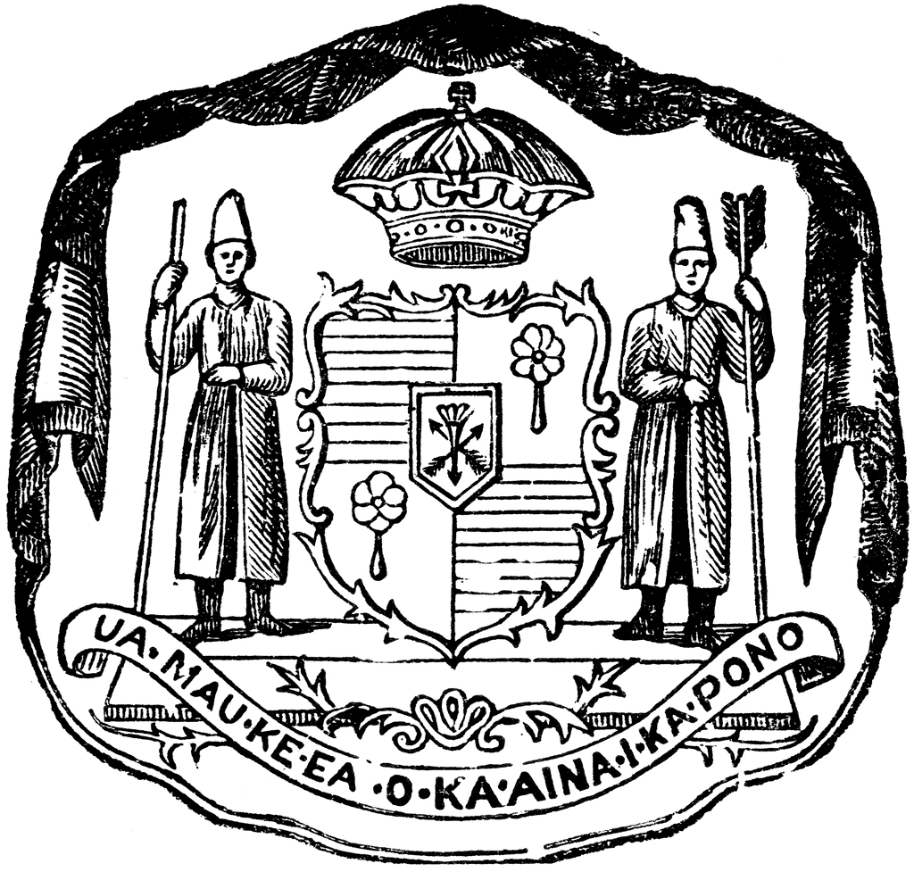 The great seal of the hawaiian islands clipart