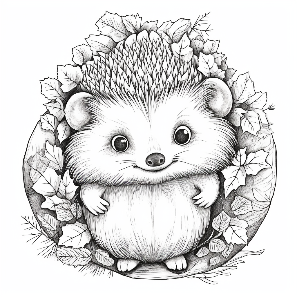 Drawing of a cute little hedgehog coloring page ðñðððððº