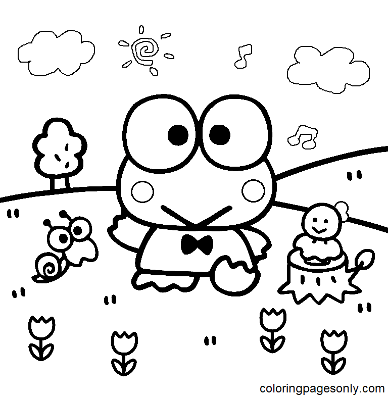 Keroppi coloring pages printable for free download