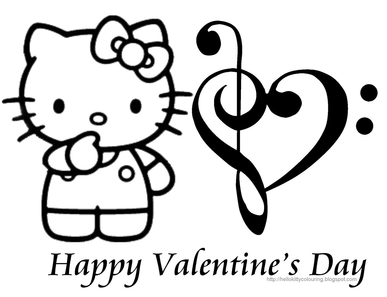 Hello kitty coloring st valentines day hello kitty coloring book pages