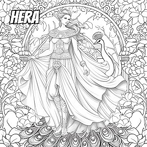Greek gods and goddesses coloring book unleashed brushstrokes books