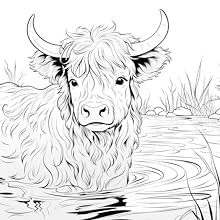 Highland cows coloring book coloring pages for relaxation and stress relief wacko suzy letinson books