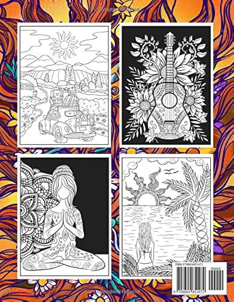 The trippy hippie coloring book