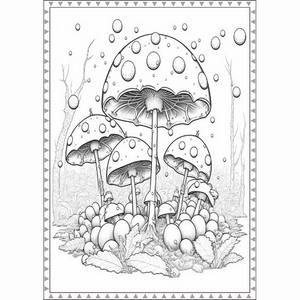 Hippie mushrooms coloring book psychedelic coloring book for adults vibrant mushrooms acpanied by flowers fairies and rabbits living in magical pages relaxing mushrooms coloring book coloring sara lou books