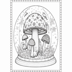 Hippie mushrooms coloring book psychedelic coloring book for adults vibrant mushrooms acpanied by flowers fairies and rabbits living in magical pages relaxing mushrooms coloring book coloring sara lou books