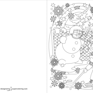 Christmas cards coloring pages printable for free download