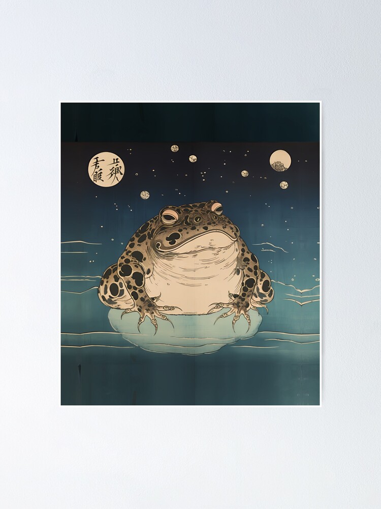 Japanese frog asian american and pacific islander heritage month united states on a dark background poster for sale by scott sakamoto aka puff sumo