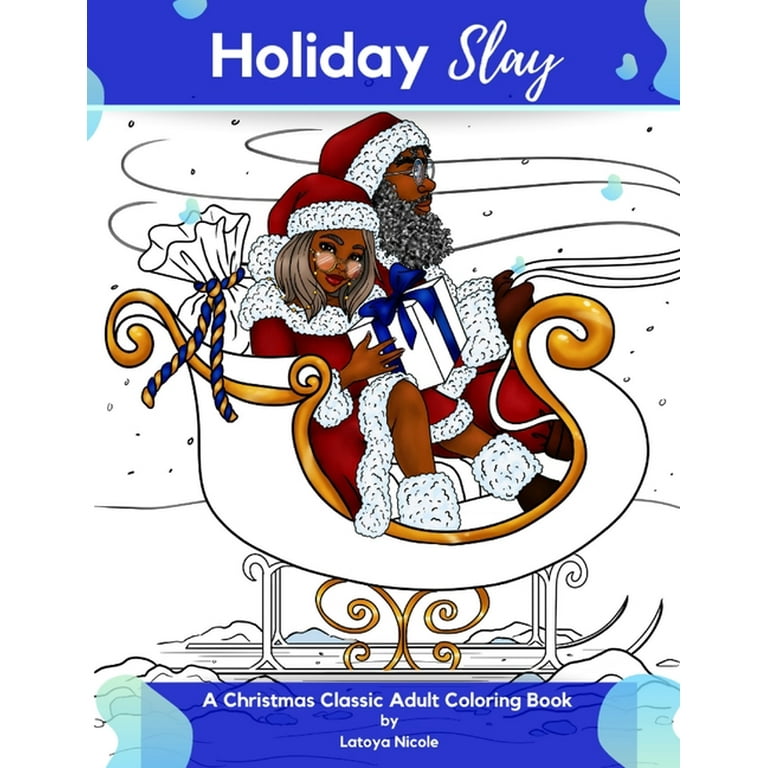 Holiday slay a christmas classic adult coloring book paperback