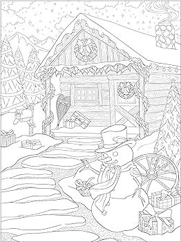 Creative haven cozy christmas coloring book adult coloring books christmas mazurkiewicz jessica books