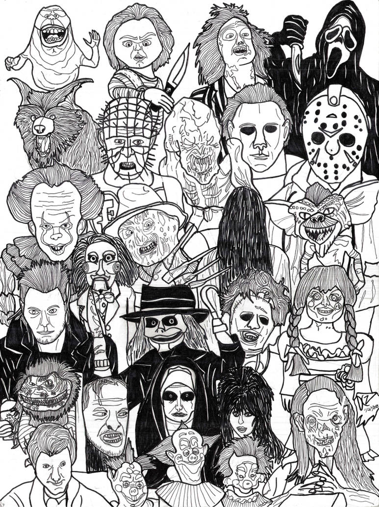 Horror character collage remake by dcz