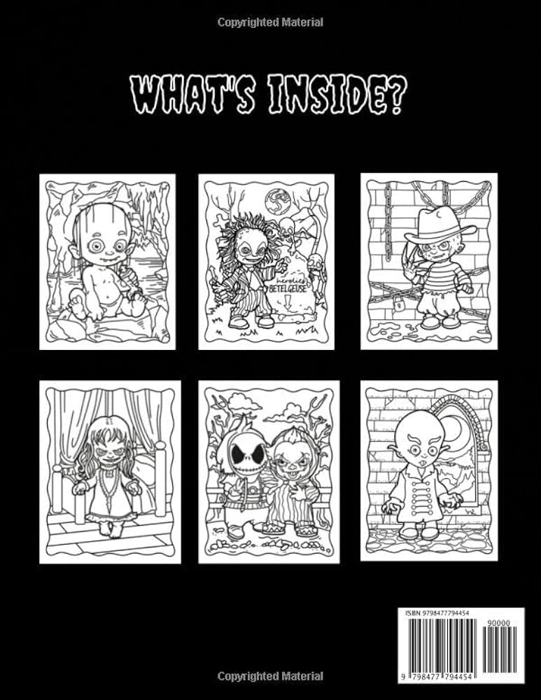 Creepy chibi horror movie characters coloring book horror coloring book for the creepy kawaii coloring book lovers walrus wonderful axell vanessa books