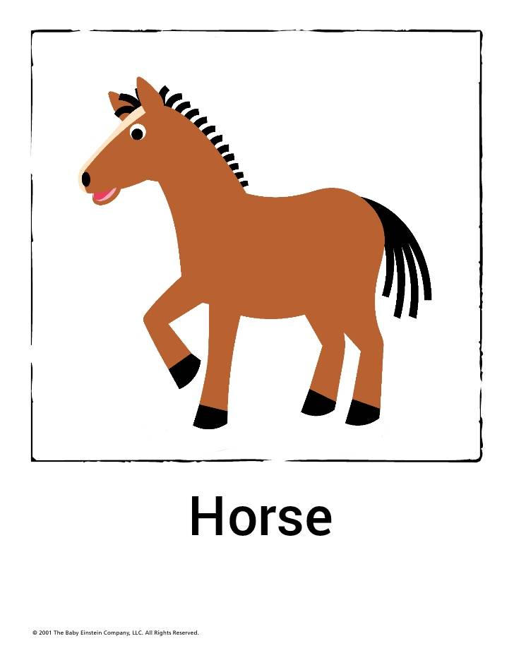 Neighborhood animals horse coloring page by babyeinsteinnickjrfa on