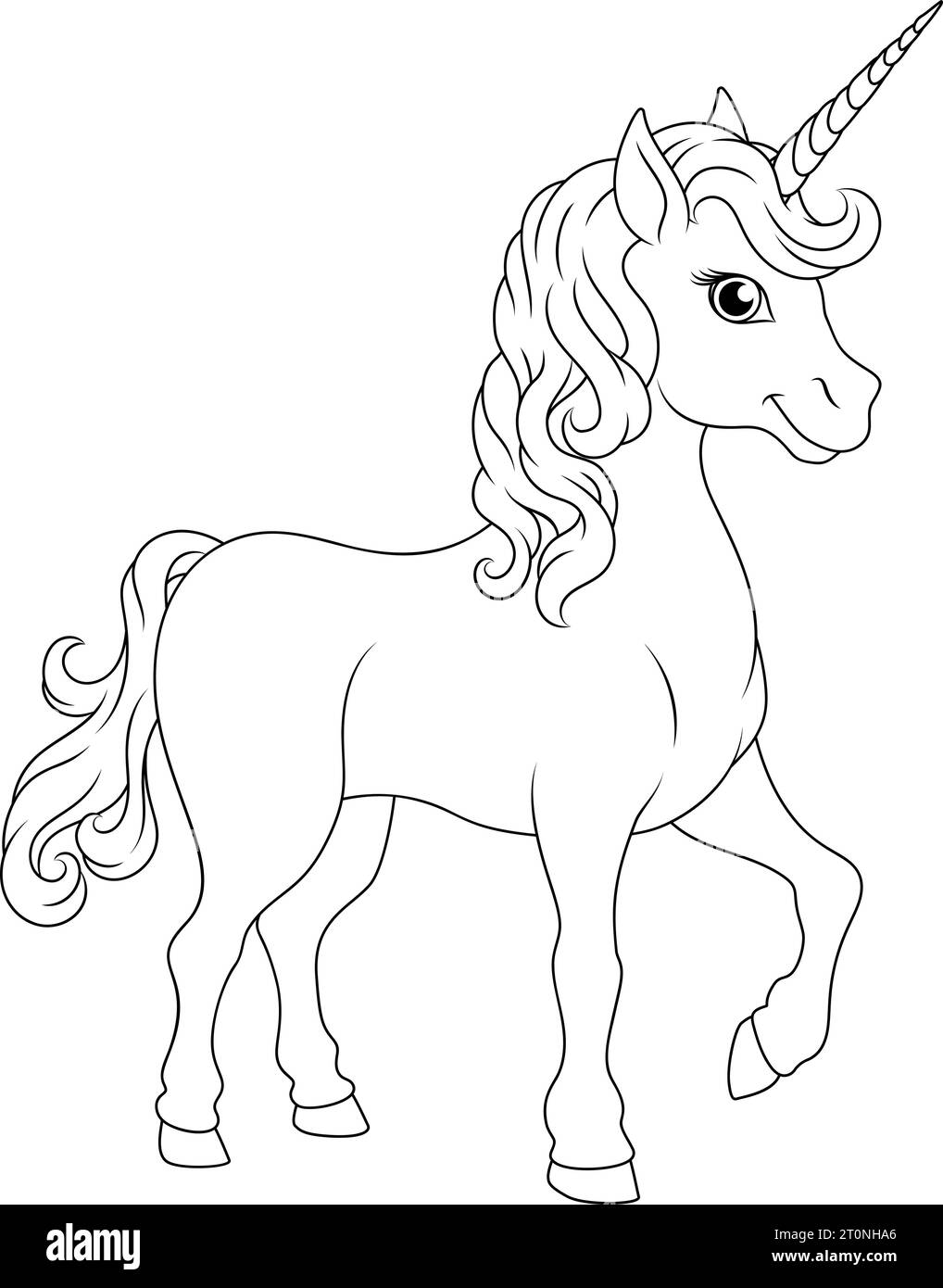 Unicorn for coloring hi