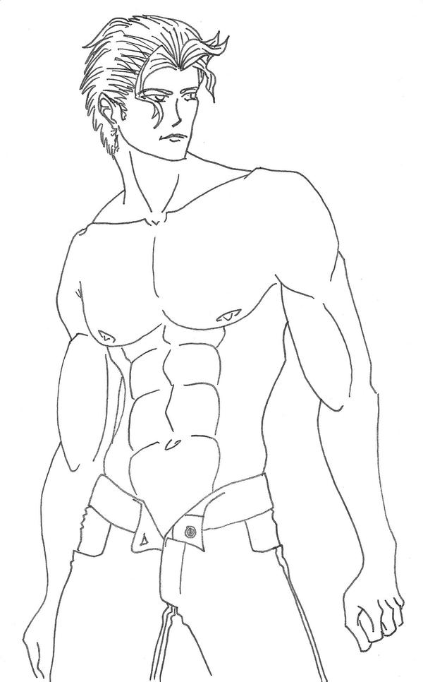 Random drawing of a sexy man by deathangel on