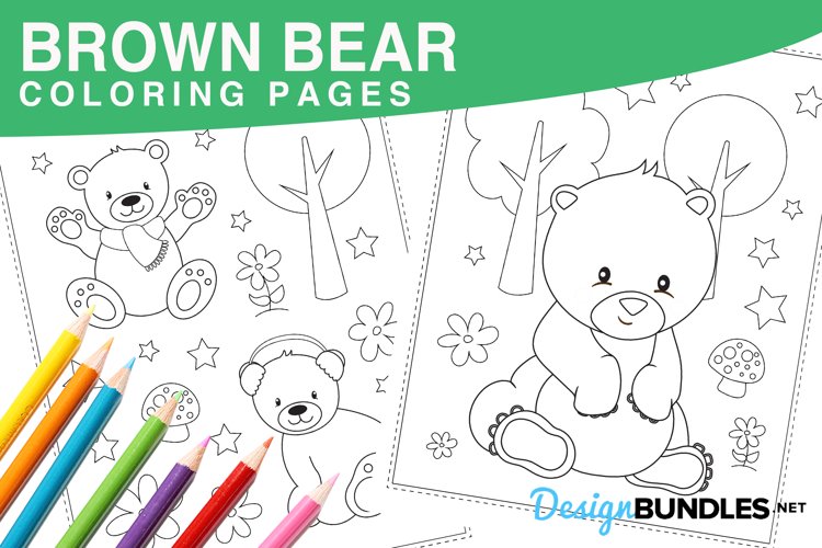 Brown bear coloring pages