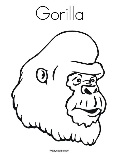 Gorilla coloring page