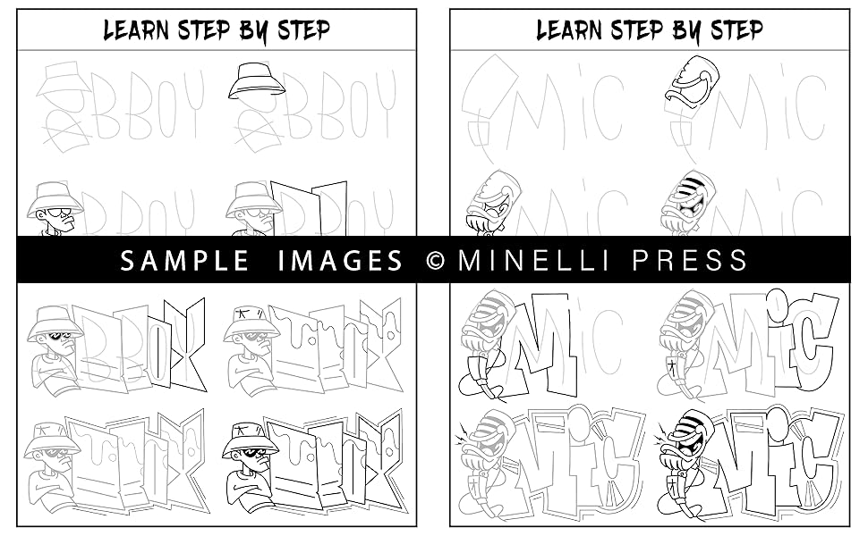 Learn how to draw graffiti book a step