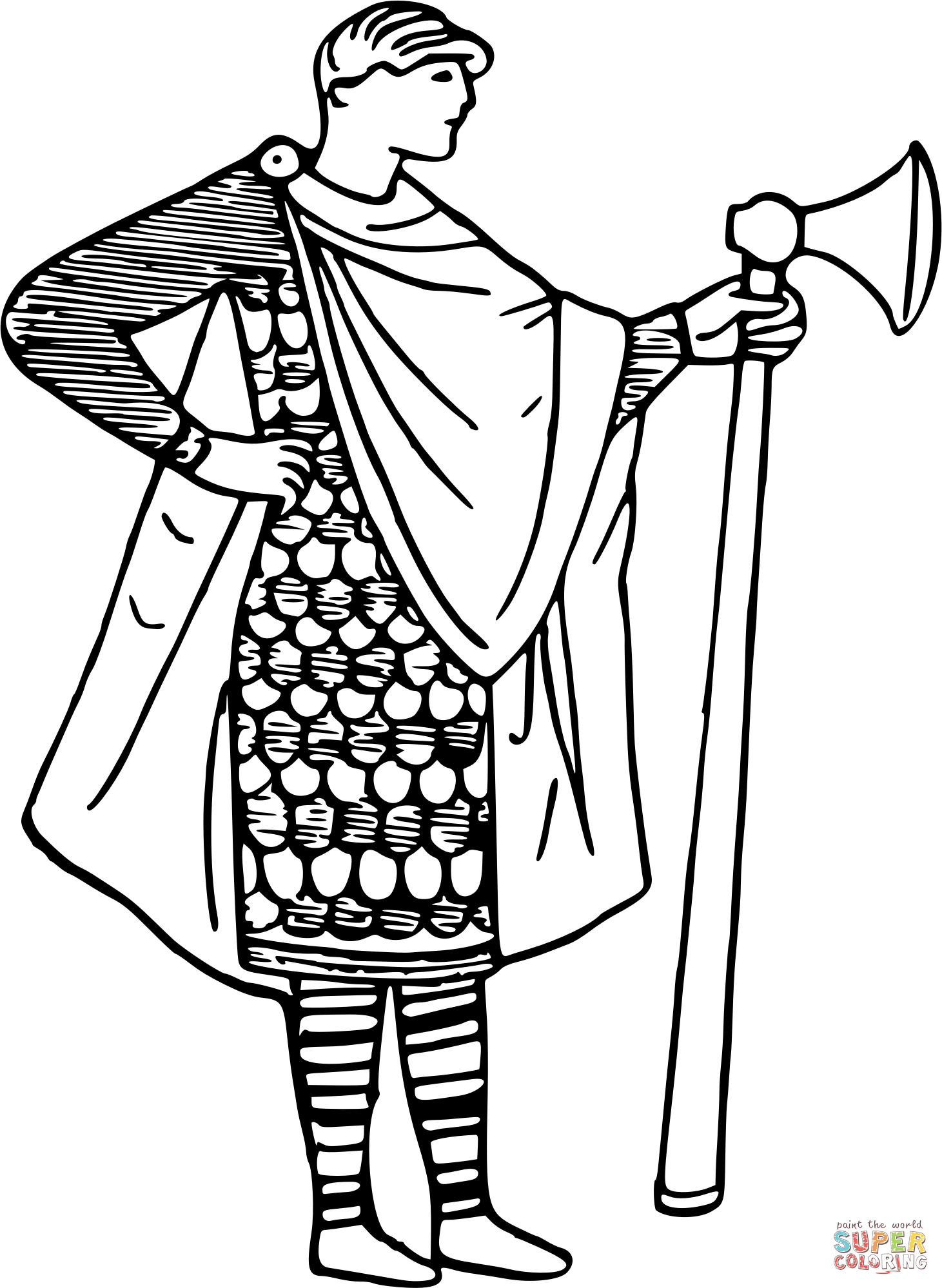Vintage norman bayeux tapestry style coloring page free printable coloring pages